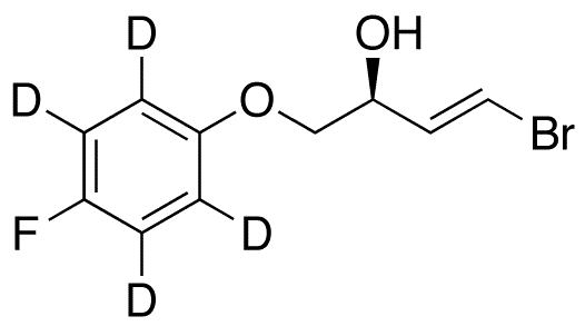 (2S,3E)-4-Bromo-1-(4-fluorophenoxy)-3-buten-2-ol-d4 - Chemical structure and product image