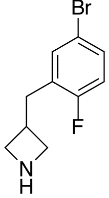 3-[(5-Bromo-2-fluorophenyl)methyl]azetidine - Chemical structure and product image