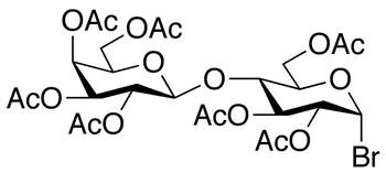 Bromo Heptaacetyl-D-lactoside, Stabilized with 4% Calcium Carbonate - Chemical structure and product image