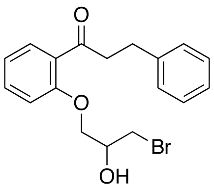 1-[2-(3-Bromo-2-hydroxypropoxy)phenyl]-3-phenyl-1-propanone - Chemical structure and product image