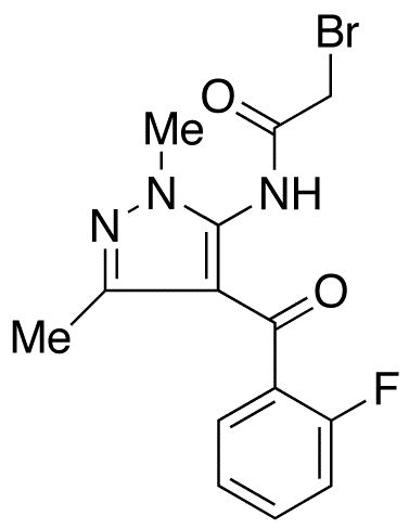 2-Bromo-N-[4-(2-fluorobenzoyl)-1,3-dimethyl-1H-pyrazol-5-yl]-acetamide - Chemical structure and product image