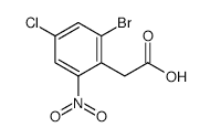 (2-Bromo-4-chloro-6-nitrophenyl)acetic acid - Chemical structure and product image