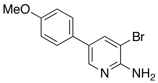 3-Bromo-5-(4-methoxyphenyl)-2-pyridinamine - Chemical structure and product image