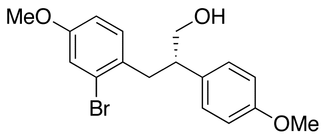 (S)-3-(2-Bromo-4-methoxyphenyl)-2-(4-methoxyphenyl)propan-1-ol - Chemical structure and product image