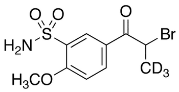 2-Bromo-1-(4-methoxy-3-sulfonamidophenyl)-1-propanone-methyl-d3 - Chemical structure and product image