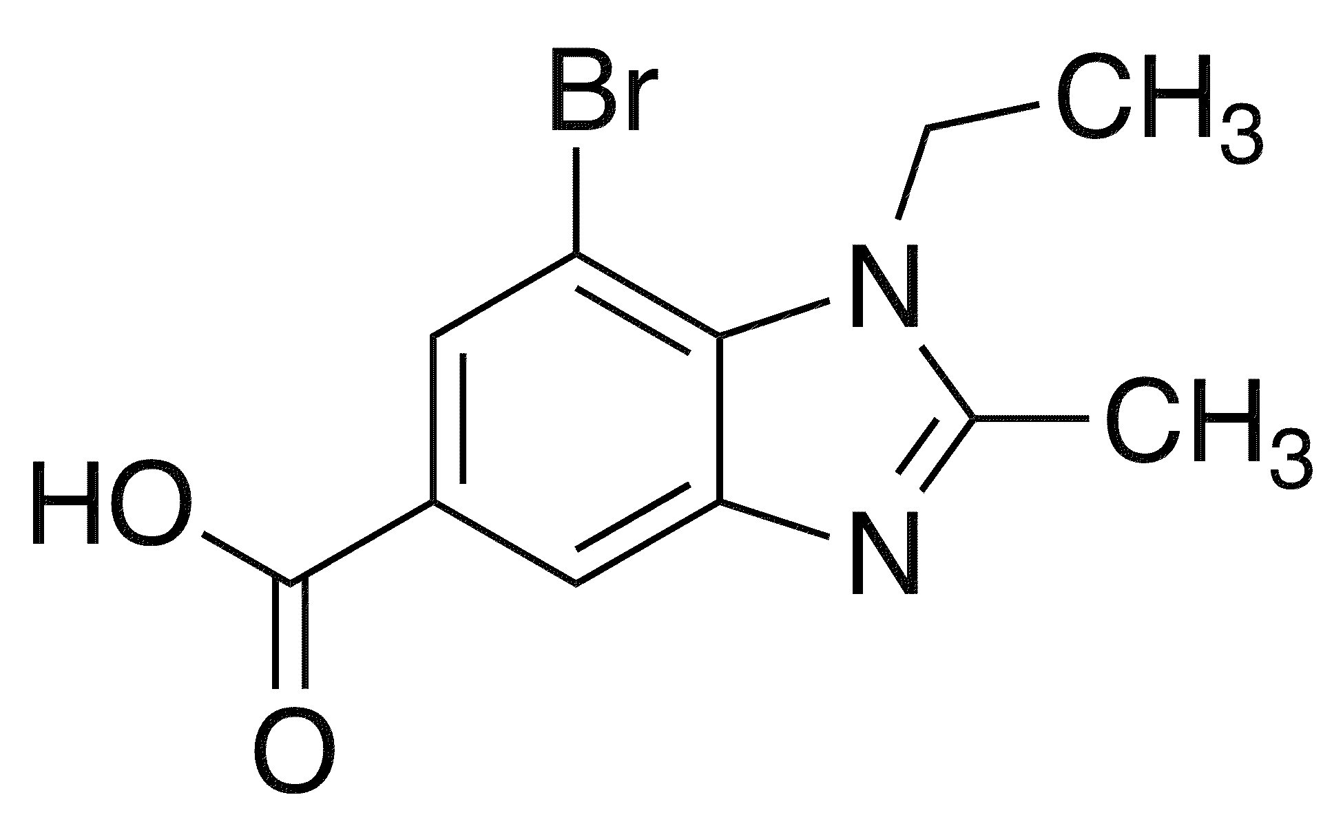 7-Bromo-1-ethyl-2-methyl-1,3-benzodiazole-5-carboxylic acid - Chemical structure and product image