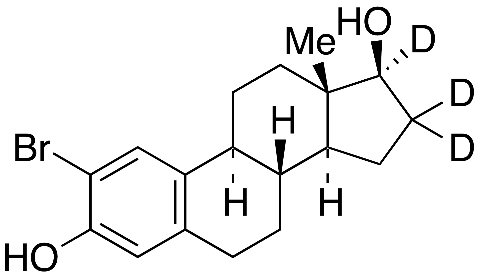 2-Bromo 17beta-Estradiol-d3 - Chemical structure and product image