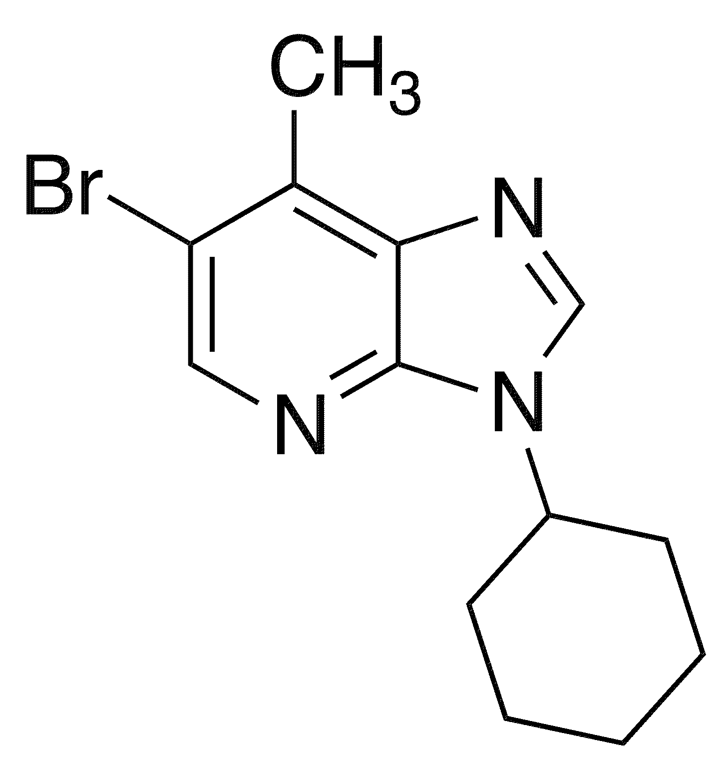 6-Bromo-3-cyclohexyl-7-methylimidazo[4,5-b]pyridine - Chemical structure and product image
