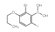 2-Bromo-6-fluoro-3-propoxyphenylboronic acid - Chemical structure and product image