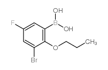 3-Bromo-5-fluoro-2-propoxyphenylboronic acid - Chemical structure and product image