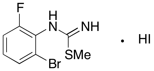 (2-Bromo-6-fluorophenyl)carbamimidothioic Acid Methyl Ester Monohydriodide - Chemical structure and product image