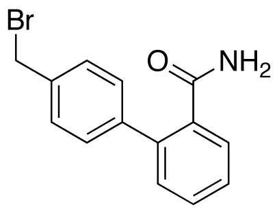 4-(Bromomethyl)-[1,1-biphenyl]-2-carboxamide - Chemical structure and product image