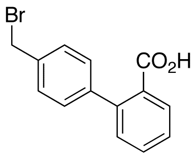 4-(Bromomethyl)-[1,1-biphenyl]-2-carboxylic Acid - Chemical structure and product image