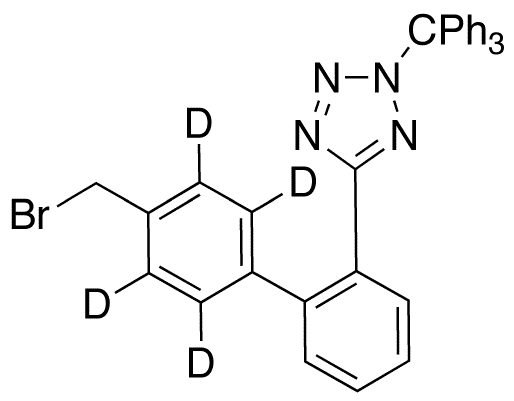 5-[4-Bromomethyl-(1,1-biphenyl)-2-yl]-2-triphenylmethyltetrazole-d4 - Chemical structure and product image