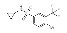 4-Bromo-N-cyclopropyl-3-(trifluoromethyl)benzenesulfonamide - Chemical structure and product image