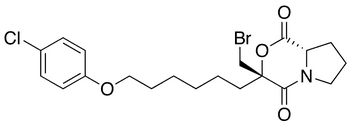 3-Bromomethyl-3-[6-(4-chlorophenoxyl)-hexyl]-tetrahydropyrrolo[2,1-c][1,4]oxazine-1,4-dione - Chemical structure and product image