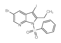 5-Bromo-2-ethyl-3-iodo-1-(phenylsulfonyl)-1h-pyrrolo[2,3-b]pyridine - Chemical structure and product image
