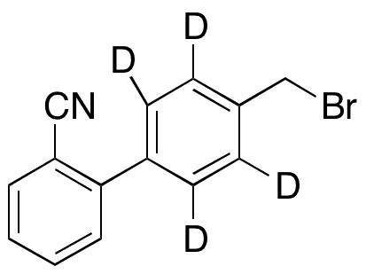4-Bromomethyl-2-cyanobiphenyl-d4 - Chemical structure and product image