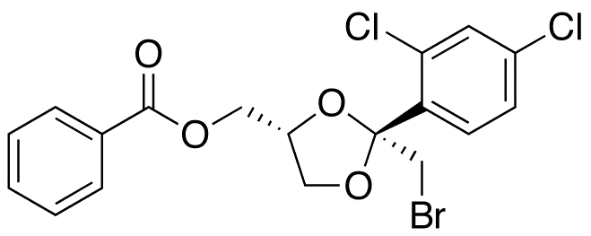 cis-[2-Bromomethyl-2-(2,4-dichlorophenyl)-1,3-dioxolan-4-yl]methyl Benzoate - Chemical structure and product image