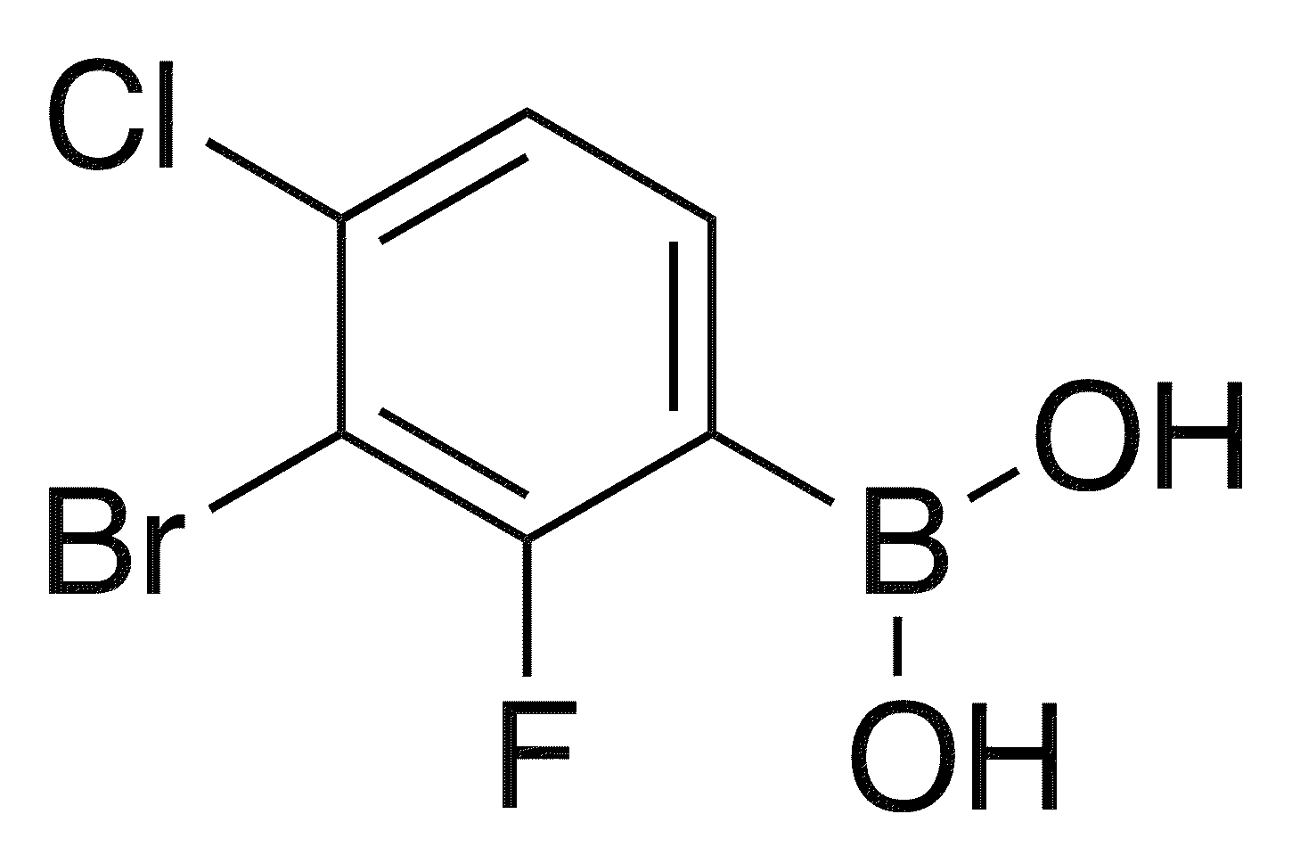 3-Bromo-4-chloro-2-fluorophenylboronic acid - Chemical structure and product image
