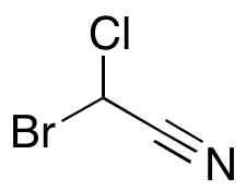 2-Bromo-2-chloroacetonitrile (~90%) - Chemical structure and product image