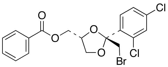 trans-[2-Bromomethyl-2-(2,4-dichlorophenyl)-1,3-dioxolan-4-yl]methyl Benzoate - Chemical structure and product image