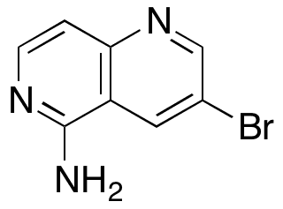 3-Bromo-1,6-naphthyridin-5-amine - Chemical structure and product image
