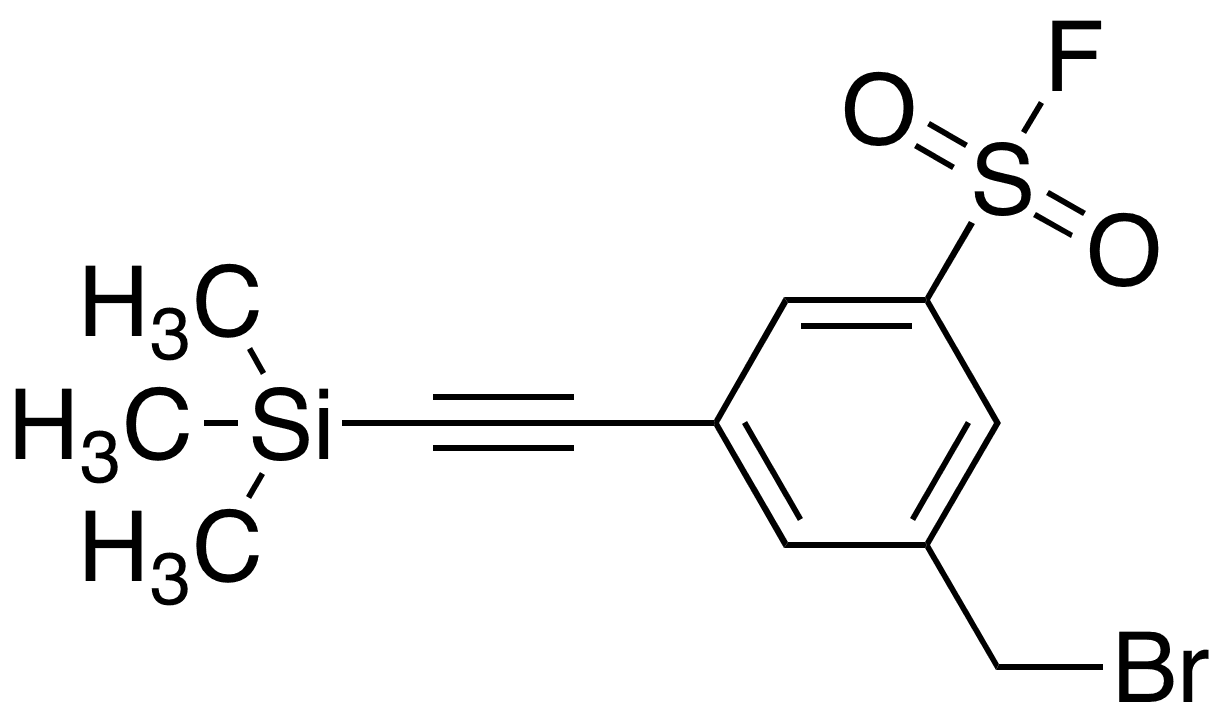 3-(Bromomethyl)-5-((trimethylsilyl)ethynyl)benzenesulfonyl Fluoride - Chemical structure and product image