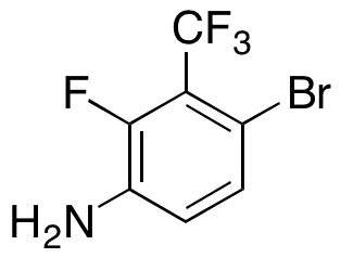 4-Bromo-2-fluoro-3-(trifluoromethyl)aniline - Chemical structure and product image