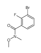 3-bromo-2-fluoro-N-methoxy-N-methylbenzamide - Chemical structure and product image