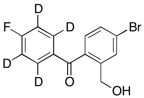 (4-Bromo-2-(hydroxymethyl)phenyl)(4-fluorophenyl-d4)methanone - Chemical structure and product image