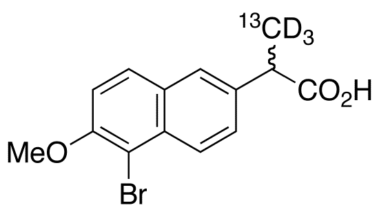rac-5-Bromo Naproxen-13CD3 - Chemical structure and product image