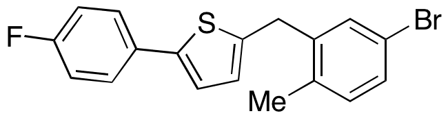 2-[(5-Bromo-2-methylphenyl)methyl]-5-(4-fluorophenyl)thiophene - Chemical structure and product image