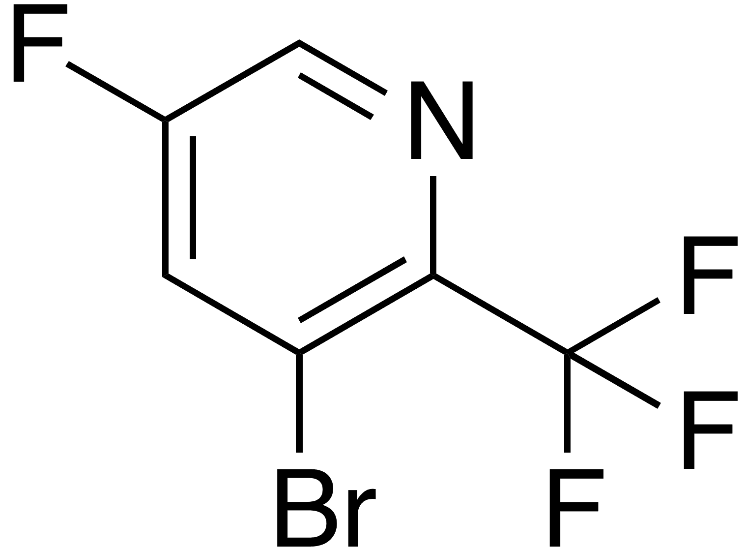 3-Bromo-5-fluoro-2-(trifluoromethyl)pyridine - Chemical structure and product image