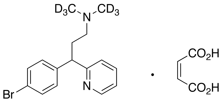 Brompheniramine-d6 Maleate - Chemical structure and product image