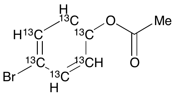 4-Bromophenol Acetate-13C6 - Chemical structure and product image