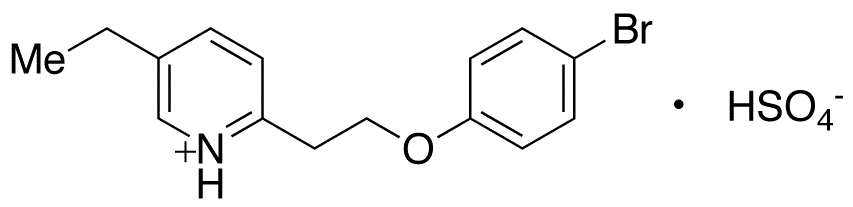 2-[2-(4-Bromophenoxy)ethyl]-5-ethylpyridine Hydrogen Sulfate Salt - Chemical structure and product image