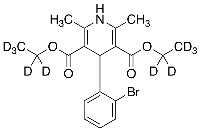 4-(2-Bromophenyl)-2,6-dimethyl-3,5-pyridinedicarboxylic Acid-d10 Diethyl Ester - Chemical structure and product image