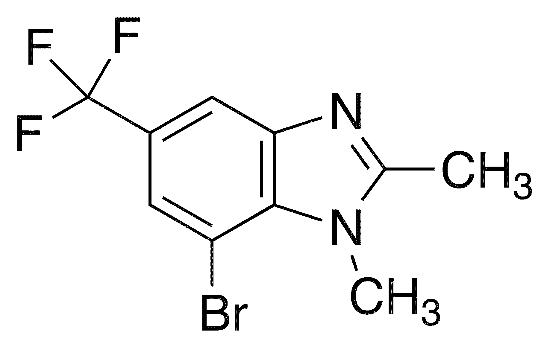 7-Bromo-1,2-dimethyl-5-(trifluoromethyl)benzimidiazole - Chemical structure and product image