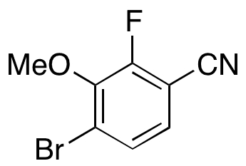 4-Bromo-2-fluoro-3-methoxybenzonitrile - Chemical structure and product image