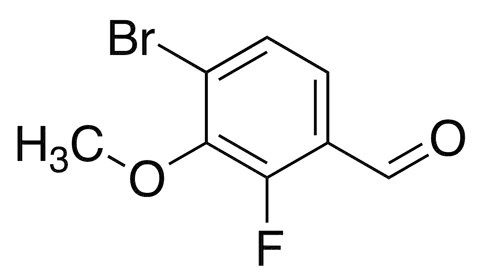 4-Bromo-2-fluoro-3-methoxybenzaldehyde - Chemical structure and product image