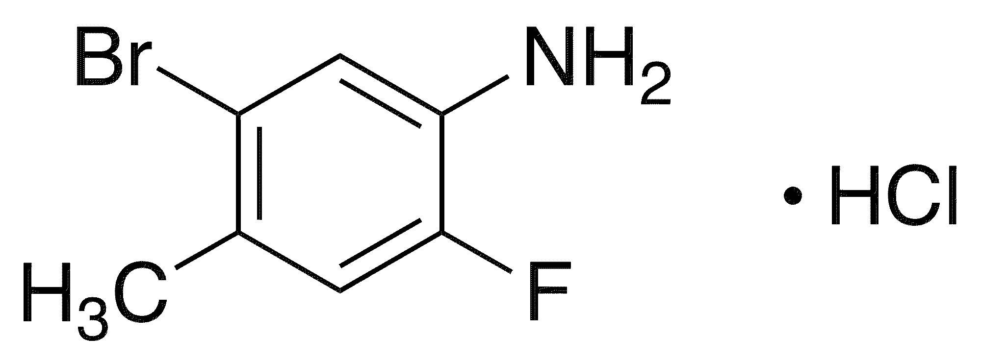 5-Bromo-2-fluoro-4-methylaniline hydrochloride - Chemical structure and product image