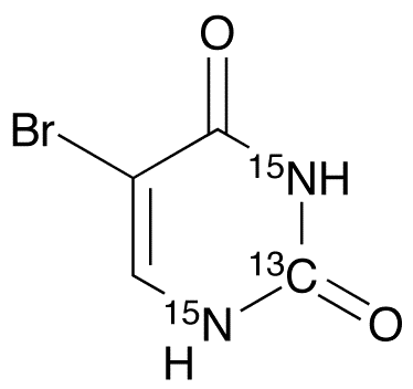 5-Bromo-2,4-pyrimidinedione-13C,15N2 - Chemical structure and product image