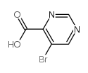 5-Bromo-4-pyrimidinecarboxylic acid - Chemical structure and product image