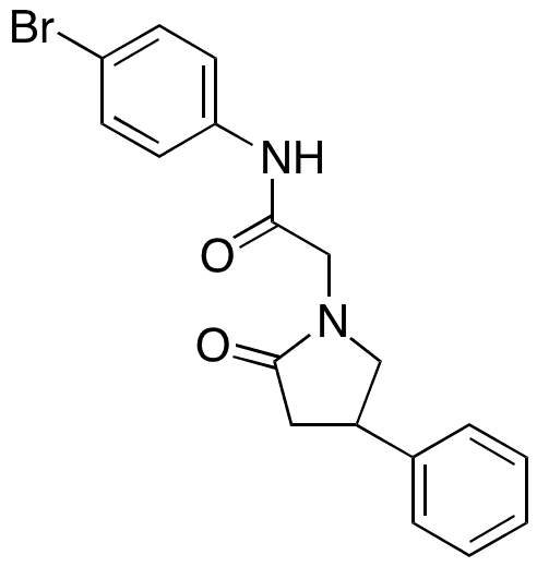 N-(4-Bromophenyl)-2-oxo-4-phenyl-1-pyrrolidineacetamide - Chemical structure and product image