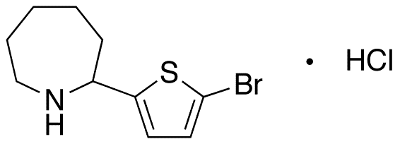 2-(5-Bromo-2-thienyl)hexahydro-1H-azepine Hydrochloride - Chemical structure and product image