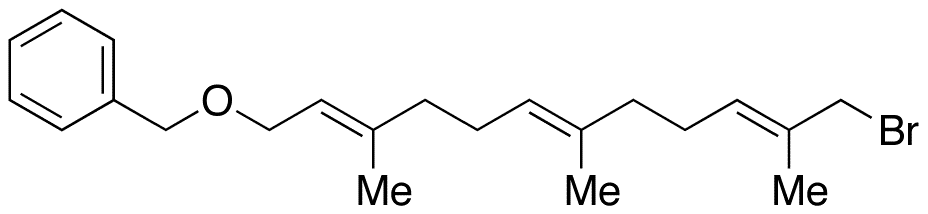 (E,E,E)-[(12-Bromo-3,7,11-trimethyl-2,6,10-dodecatrienyl)oxy]methyl]benzene - Chemical structure and product image