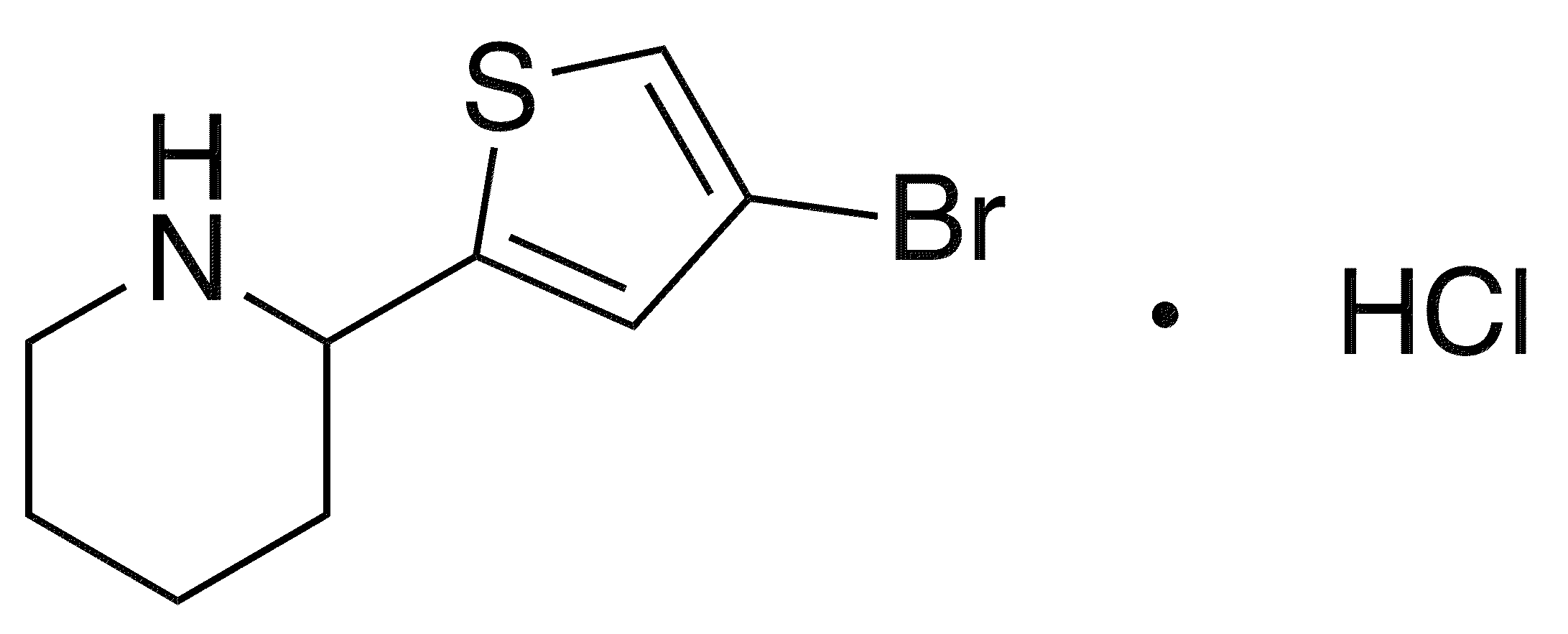 2-(4-Bromo-2-thienyl)piperidine hydrochloride - Chemical structure and product image