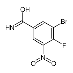 3-Bromo-4-fluoro-5-nitrobenzamide - Chemical structure and product image