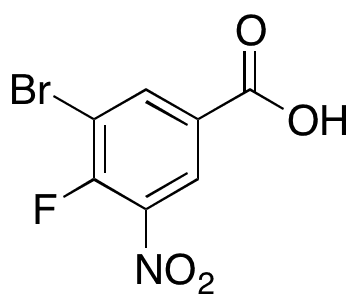 3-Bromo-4-fluoro-5-nitrobenzoic Acid - Chemical structure and product image